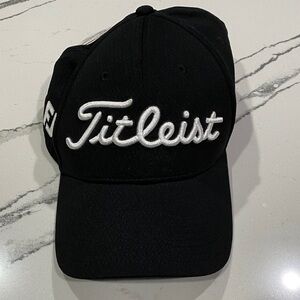 Titleist Black Cap with White and Red Accents